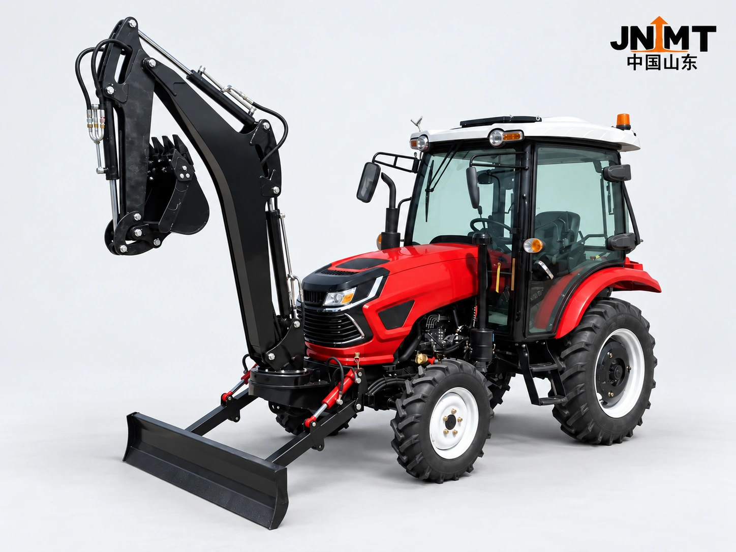 504-604 Wheeled Tractor with Cab and Excavator Attachment